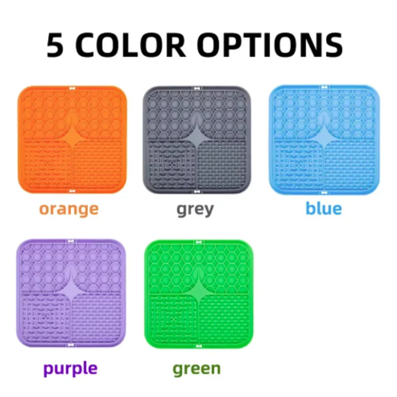 Pet Lick Silicone Mat Dogs Pet Slow Food Plate for Dog Bathing Distraction Silicone Dog Sucker Food Training Dog Feeder Supplies