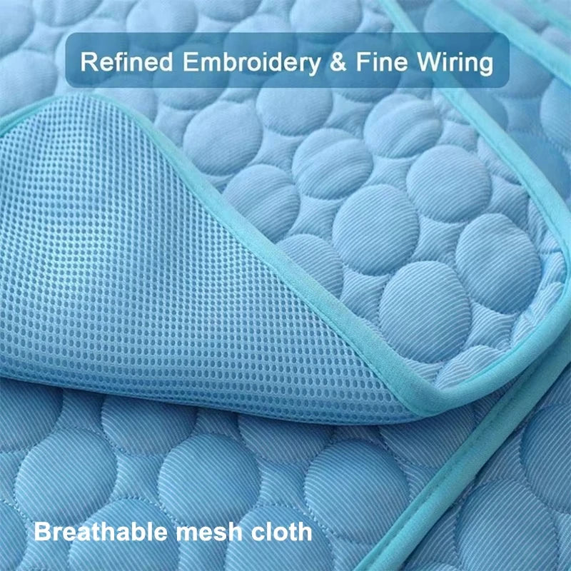 Pet Summer Cooling Ice Mat Breathable Washable Durable Rest Sofa Pad For Small Medium Large Dogs Cats Indoor Outdoor Vehicle Use
