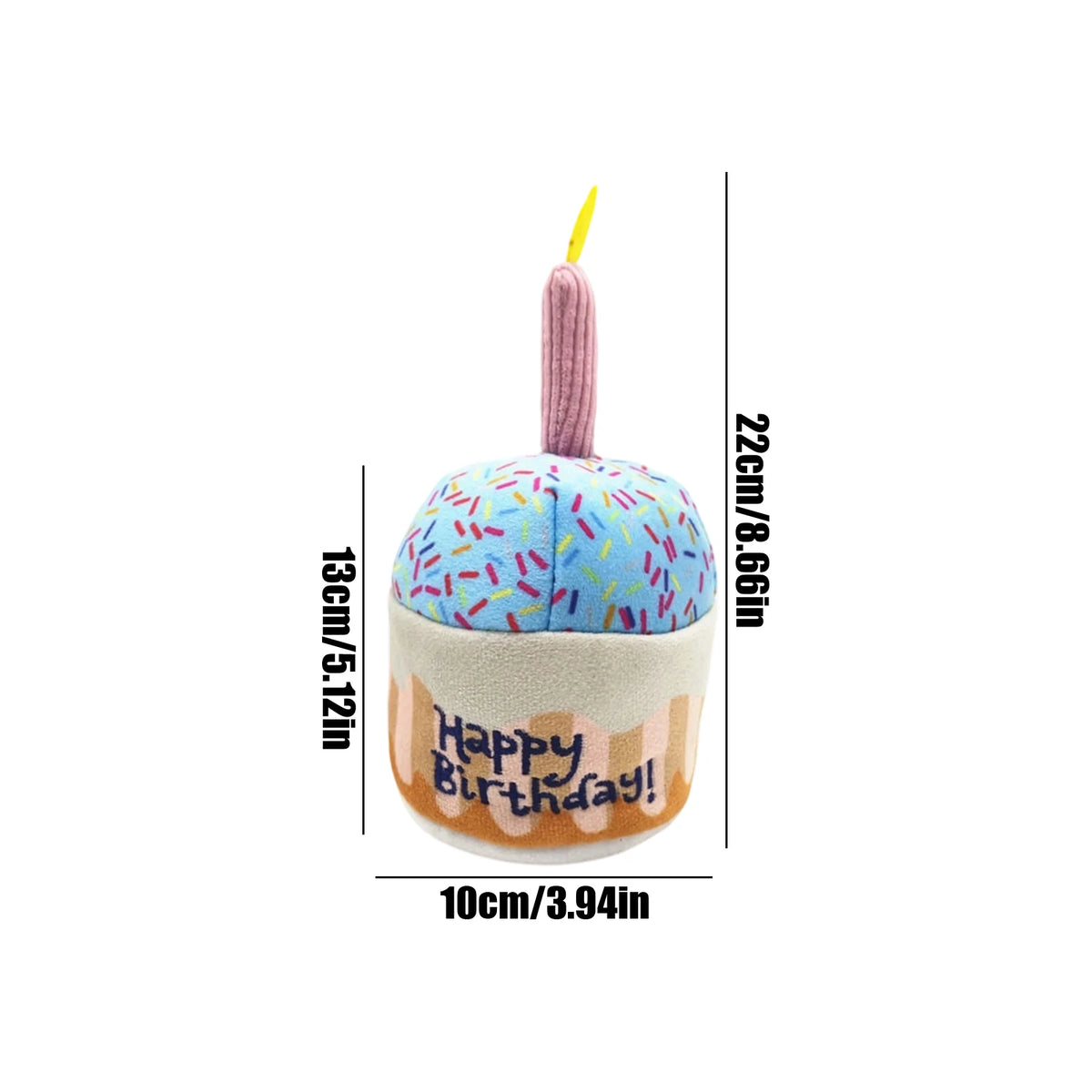 Pet Birthday Theme Stuffed Wear-resistant Chewing Toys Fancy Pet Gifts for Puppy Dog Pet Birthday Party Scene Layout Props