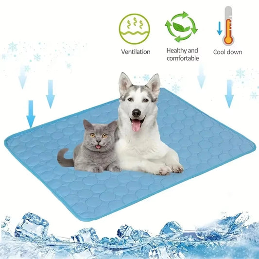 Pet Summer Cooling Ice Mat Breathable Washable Durable Rest Sofa Pad For Small Medium Large Dogs Cats Indoor Outdoor Vehicle Use