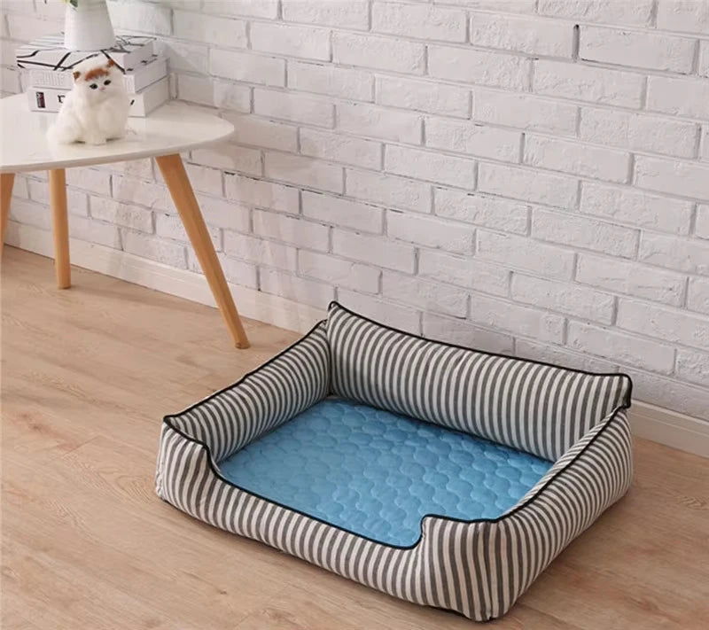 Pet Summer Cooling Ice Mat Breathable Washable Durable Rest Sofa Pad For Small Medium Large Dogs Cats Indoor Outdoor Vehicle Use