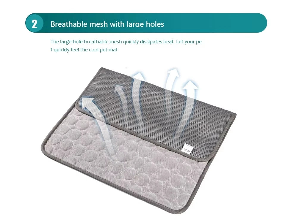 Pet Summer Cooling Ice Mat Breathable Washable Durable Rest Sofa Pad For Small Medium Large Dogs Cats Indoor Outdoor Vehicle Use