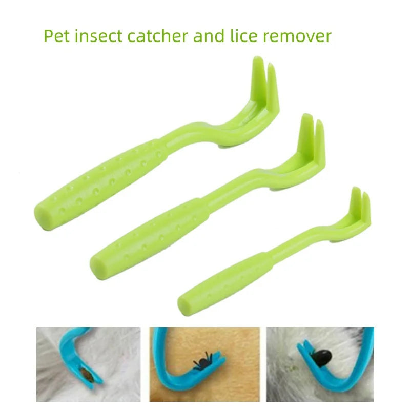 Flea Remover Hook Tick Removal Tweezer Ticks Pull Pet Cat Dog Accessaries Scratching Extractor Mite Tweezers Comb Louses Pliers