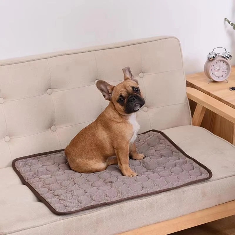 Pet Summer Cooling Ice Mat Breathable Washable Durable Rest Sofa Pad For Small Medium Large Dogs Cats Indoor Outdoor Vehicle Use