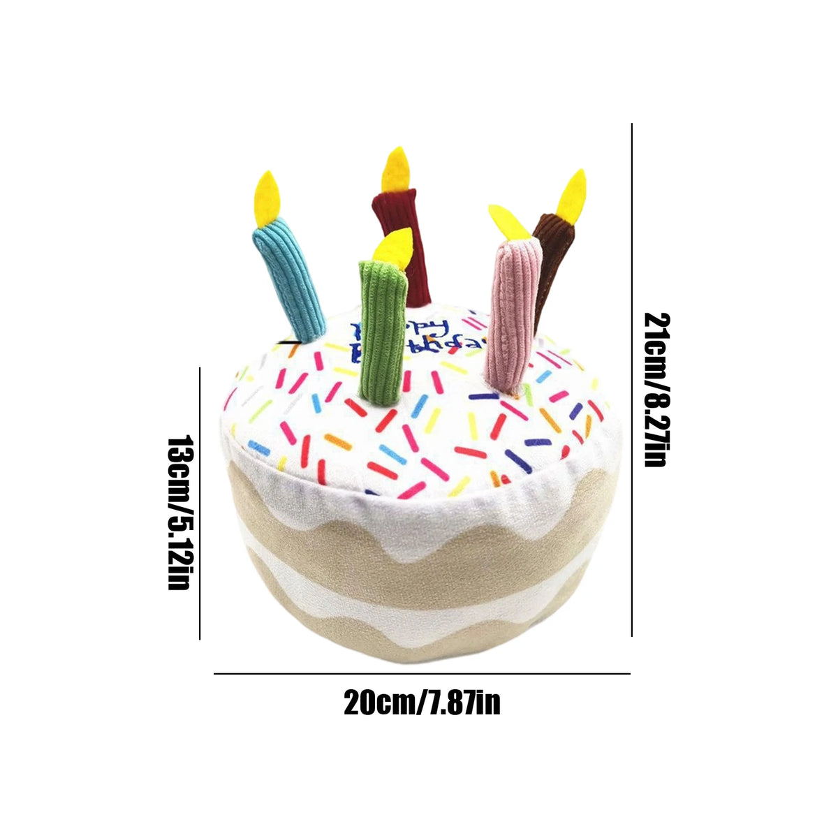 Pet Birthday Theme Stuffed Wear-resistant Chewing Toys Fancy Pet Gifts for Puppy Dog Pet Birthday Party Scene Layout Props