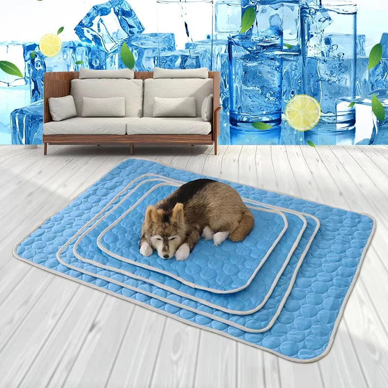 Pet Summer Cooling Ice Mat Breathable Washable Durable Rest Sofa Pad For Small Medium Large Dogs Cats Indoor Outdoor Vehicle Use