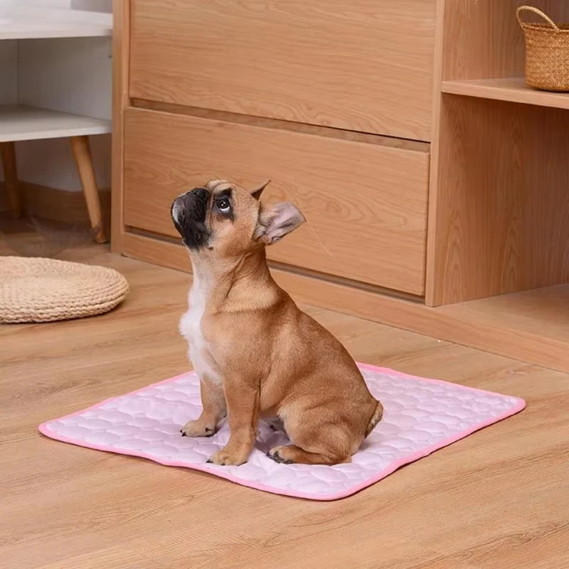 Pet Summer Cooling Ice Mat Breathable Washable Durable Rest Sofa Pad For Small Medium Large Dogs Cats Indoor Outdoor Vehicle Use