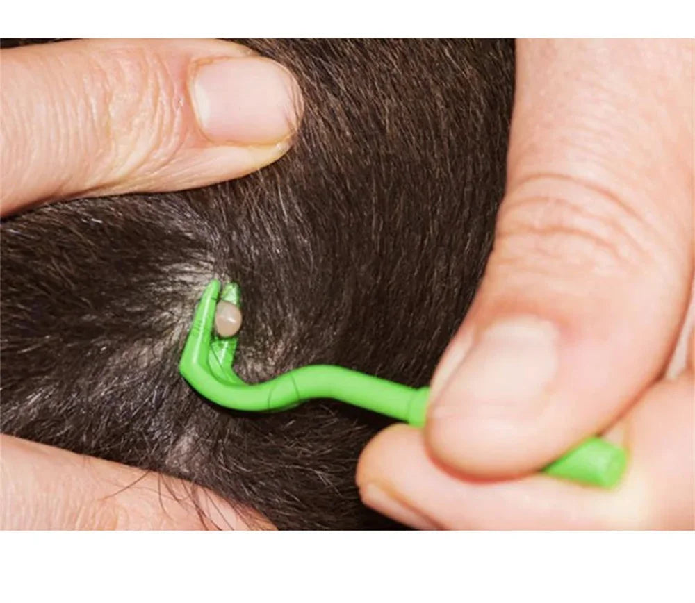 Flea Remover Hook Tick Removal Tweezer Ticks Pull Pet Cat Dog Accessaries Scratching Extractor Mite Tweezers Comb Louses Pliers