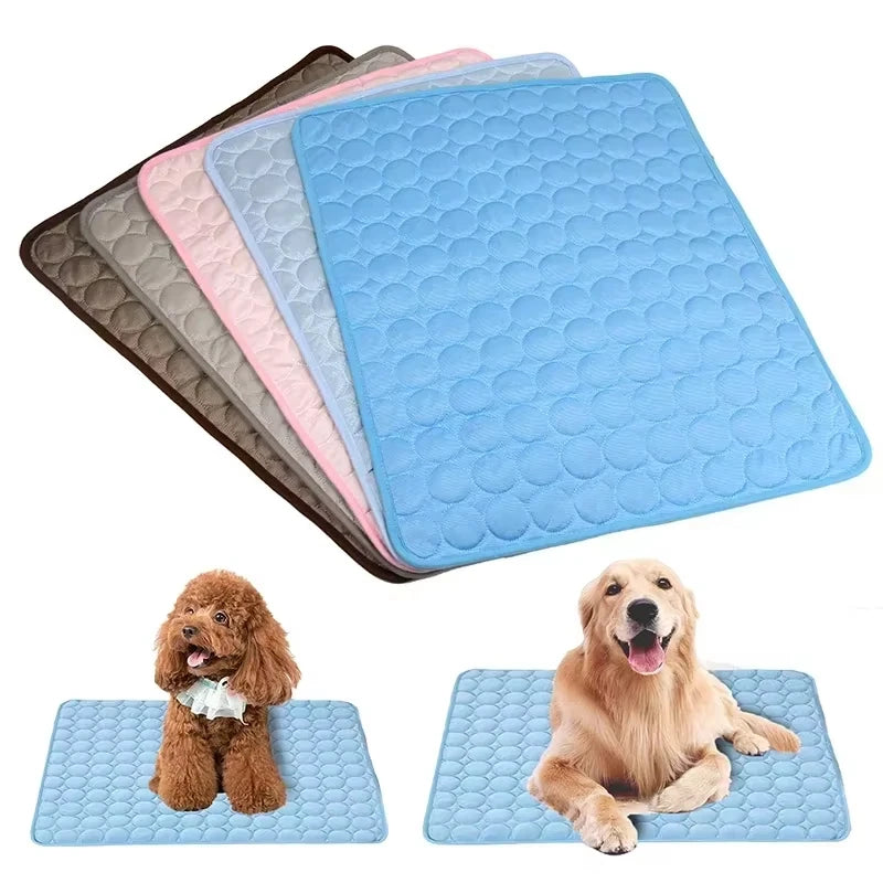 Pet Summer Cooling Ice Mat Breathable Washable Durable Rest Sofa Pad For Small Medium Large Dogs Cats Indoor Outdoor Vehicle Use