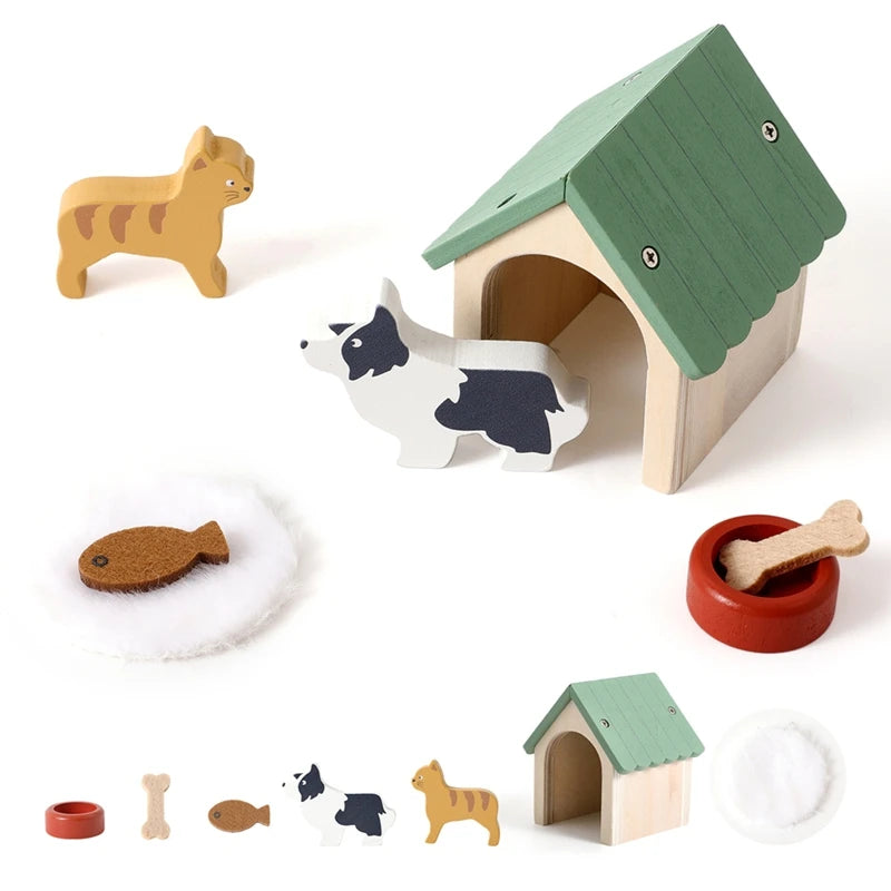 Toy House Accessories Pet Set Great Pet Play Set For Dollhouses Fun Games That Encourage Creativity And Imagination in Children