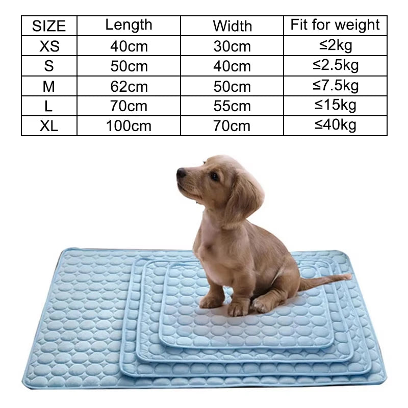 Pet Summer Cooling Ice Mat Breathable Washable Durable Rest Sofa Pad For Small Medium Large Dogs Cats Indoor Outdoor Vehicle Use