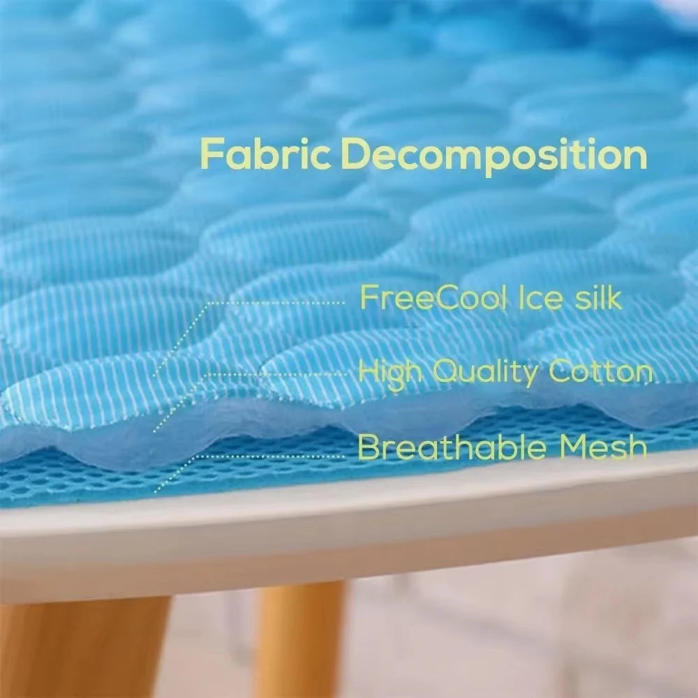 Pet Summer Cooling Ice Mat Breathable Washable Durable Rest Sofa Pad For Small Medium Large Dogs Cats Indoor Outdoor Vehicle Use