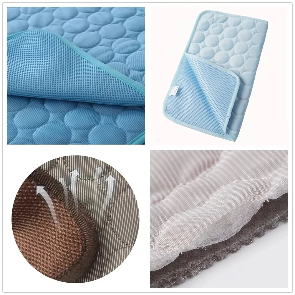 Pet Summer Cooling Ice Mat Breathable Washable Durable Rest Sofa Pad For Small Medium Large Dogs Cats Indoor Outdoor Vehicle Use