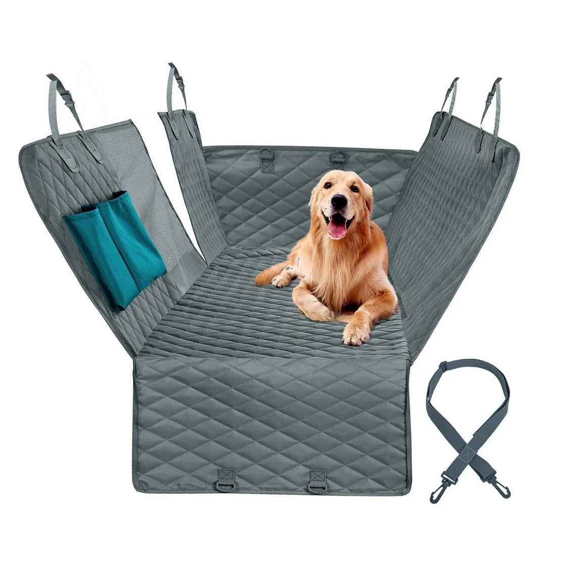 Dog Carriers Waterproof Rear Back Pet Dog Car Seat Cover Mats Hammock Protector with Safety Belt for Car and Large SUVs, Trucks