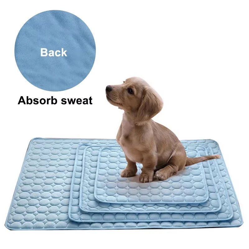 Pet Summer Cooling Ice Mat Breathable Washable Durable Rest Sofa Pad For Small Medium Large Dogs Cats Indoor Outdoor Vehicle Use