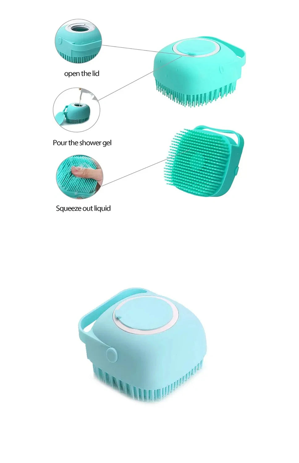 Pet Bathing Brush Soft Silicone Massager Shower Gel Bathing Brush Clean Tools Comb Gloves Dog Cat Grooming Supplies Accessories